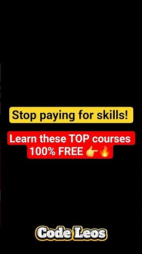 Top 6 FREE Courses You Must Try in 2025 🔥🚀 #shorts #coding #students #freecourses #techskills #job