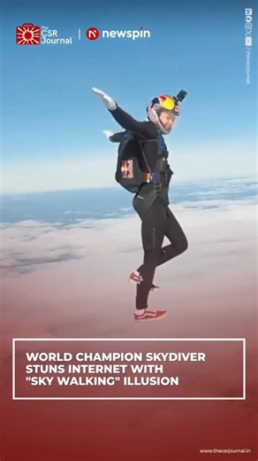WORLD CHAMPION SKYDIVER STUNS INTERNET WITH "SKY WALKING" ILLUSION