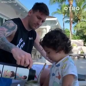 1M views · 7.7K reactions | Leo Messi shows off his dad skills … he even has photos of his kids on his thermos  (via OTRO) | ESPN FC | Facebook