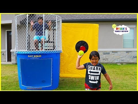 Dunk Tank Challenge Game Family Fun Activities with Ryan, Daddy, and Mommy!!!