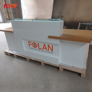 [Hot Item] Office Reception Desk Unique Design Solid Surface Reception Desk and Table