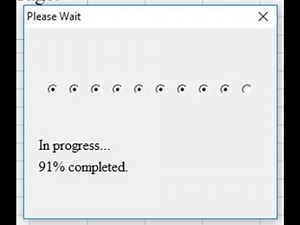 Excel VBA - progress bar while macro running