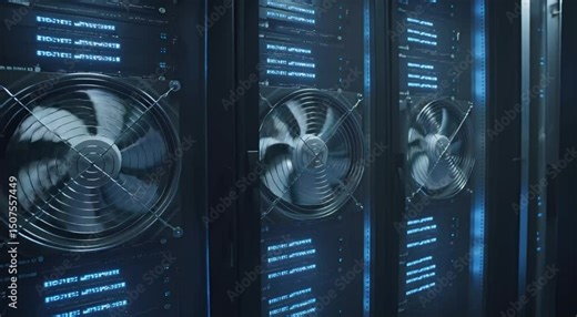 Server room cooling system fans data center technology