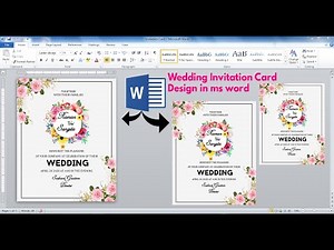 Wedding Invitation Card Design in ms word || Married invitation card design || Ms word Tutorial ||