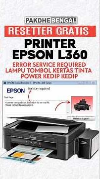 Epson L360 Printer Button Flashes On Flashes Service Required Free Resetter. #printer #canon #epson