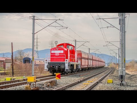 Trenuri de marfă și trenuri de călători [Simeria] - HDR 4K