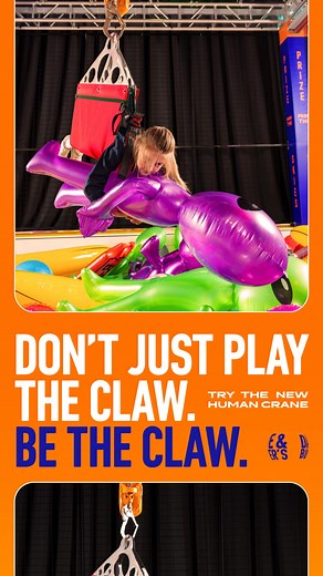 Strap into our new Human Crane and take off to score big prizes and a whole new way to play. | Dave & Buster's