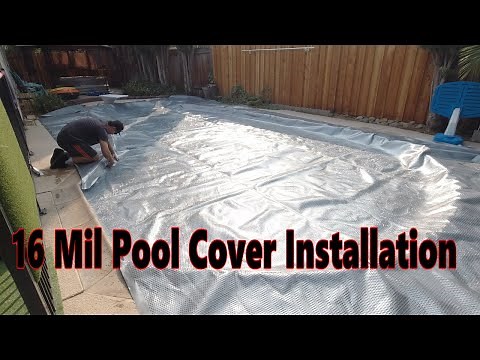 Installing a 16 Mil Pool cover solar blanket by In the Swim
