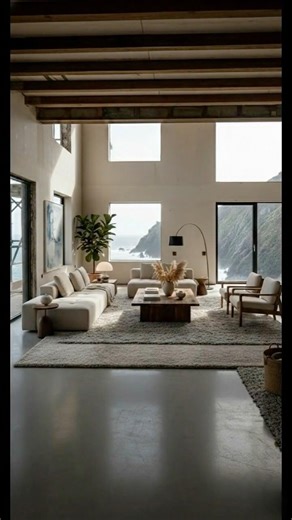 Cliffside High Ceiling Living Room
