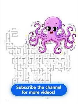 🐙 Eight Arms, Eight Wrong Turns! Help the Octopus Escape the Maze 🧩 | Fun Kids Puzzle