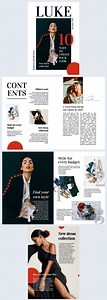 Fashion Magazine Layout Template Editable