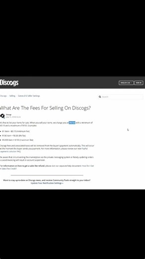 Discogs Fees For Sellers