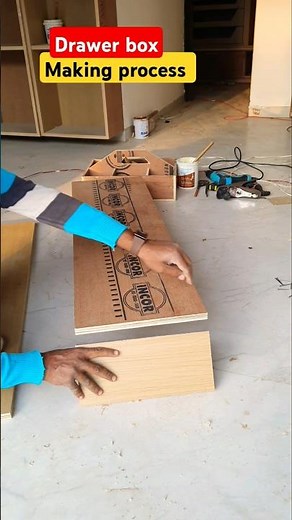 Drawer box making process #wood #woodworking #shortvideo