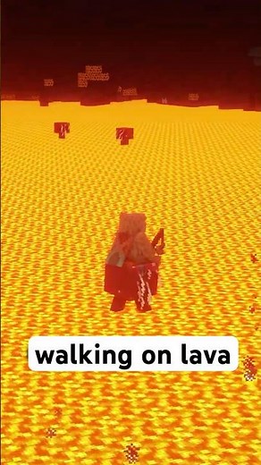 How to Ride Across Lava in Minecraft!