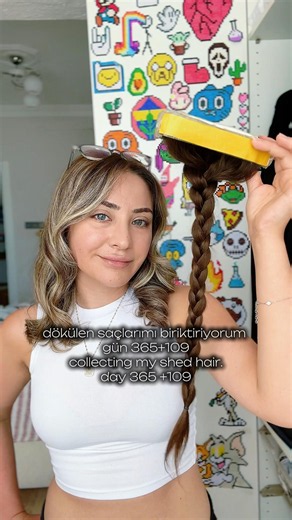 Collecting My Fallen Hair Day 474 #collectingmyfallenhair #hair #hairtutorial