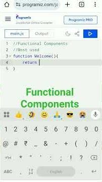 Most used functional components #functionalcomponents #javascript #interview