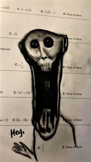 DAY 26 OF TRAUMATIZING MY MATH TEACHER #shorts #creepydrawing #horror