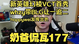 新英雄幻棱VCT首秀！whzy出色发挥让一追二战胜XLG！【奶爸侃瓦177】