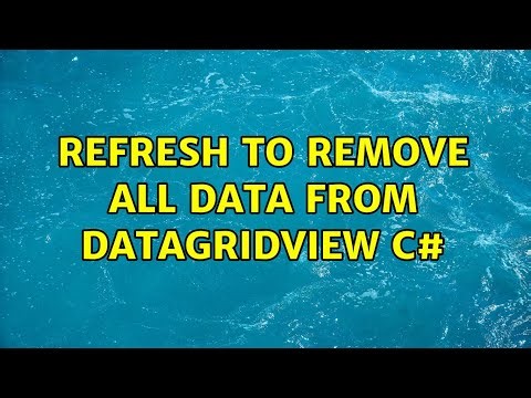 Refresh to remove all data from datagridview c#