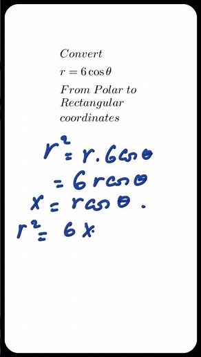 Converting from polar to rectangular coordinates