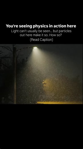 thebizarresphere on Instagram: "You think light just travels straight… right? But here’s the strange twist: under certain conditions, a beam of light becomes visible in mid‑air — like magic. This happens because tiny invisible particles — suspended in mist, milk, smoke, even fog — scatter light in every direction, making the beam itself light up against darkness. This eerie sight is called the Tyndall Effect. So what’s going on? Light is not one thing — it’s many colors with different wavelength