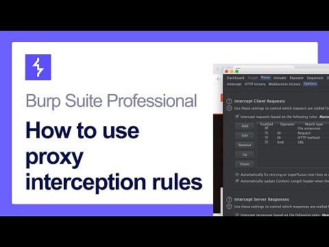How to use Burp Proxy interception rules