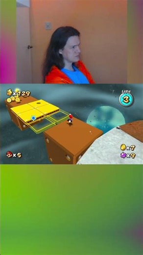 Goomba is in the way of the green star in SMG2.