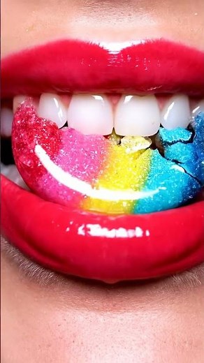 Glossy Lips Eating Hard Candy 🍬👄 | Extreme Close-Up ASMR Mouth Sounds 4K