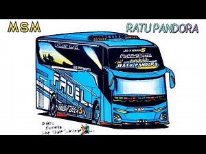 Cara menggambar Bus,BUS JB 5 RATU PANDORA #herukwinarko