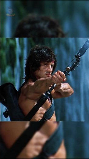 Rambo shooting an explosive arrow ⚔️ #shorts #cine #peliculas #cinematic #stallone #film