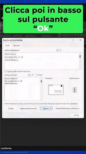 Stampare Buste con Microsoft Word