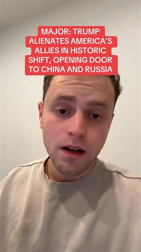 Aaron Parnas on Instagram: "MAJOR: Trump is alienated America’s allies in a historic way."