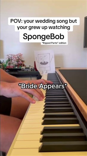 Would you use this?! #spongebob Ripped Pants Wedding Piano Version