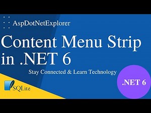Content Menu Strip in .NET 6 Windows Forms | ContentMenuStrip | MenuStrip | ToolStripMenuItem