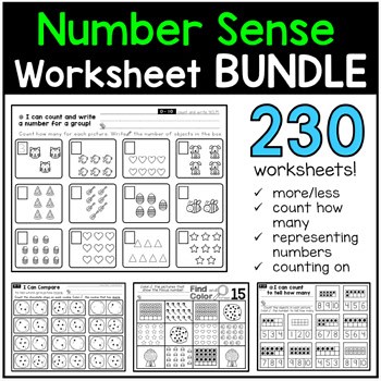 Number Sense Worksheets BUNDLE