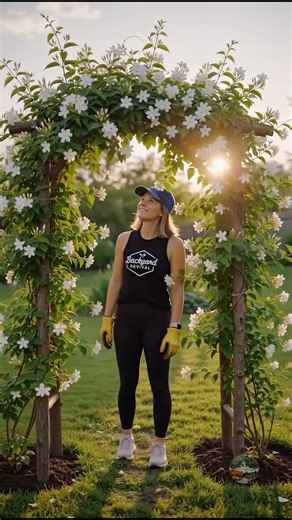 DIY Rustic Wooden Garden Arbor Transformation​