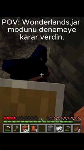 Pov:Wonderlands.Jar modunu oynamaya karar verdin. #minecraft #minecrafthorror #wonderlands