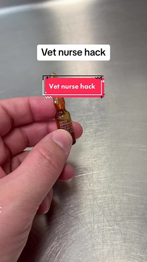Quick Veterinary Nurse Hack for Getting Drugs out of Vial Easily