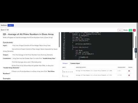 Average of All Prime Numbers In Given Array