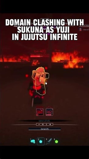 Domain Clashing with Sukuna as Yuji in Jujutsu Infinite #roblox #jujutsuinfinite #shorts