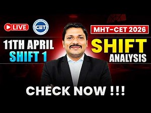 11 April 2026 Shift 1 Analysis 🔥 MHT-CET 2026 🚀 | Shift 1 ✅ Maths Paper Analysis 🚨 | Dinesh Sir