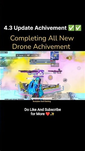 BGMI 4.3 Drone Achivement ✅ | #bgmi #viral #shorts #pubgmobile #phonk #music