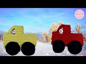 Aplique a crochet (camión) paso a paso. (versión diestra)