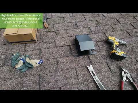 How to add a Range Hood Vent through the roof. Full install.