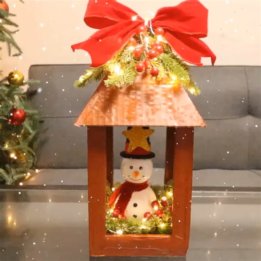 Snowman Christmas lantern | Life and Fun Story