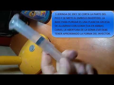 Purgador de cartuchos de impresora casero con jeringa