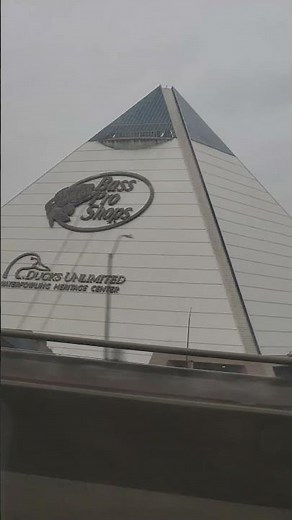 The Bass Pro Shops at the Pyramid in Memphis, Tennessee, is a massive 535,000-square-foot retail