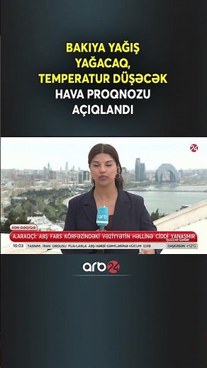 Hava PROQNOZU AÇIQLANDI