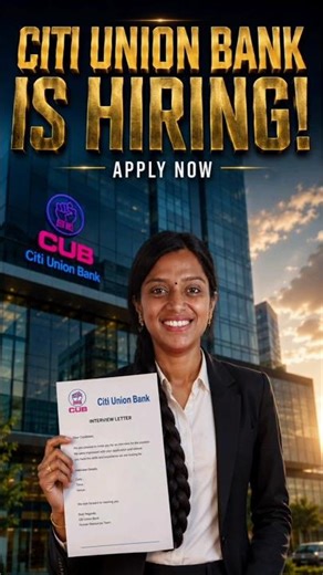 Work in Your Hometown? City Union Bank is Hiring!