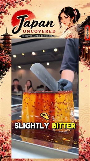 Why Is This Japanese Pudding Covered in SO Much Caramel?🍮🤯 #japanesefoods #japanesefood #didyouknow